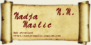 Nadja Maslić vizit kartica